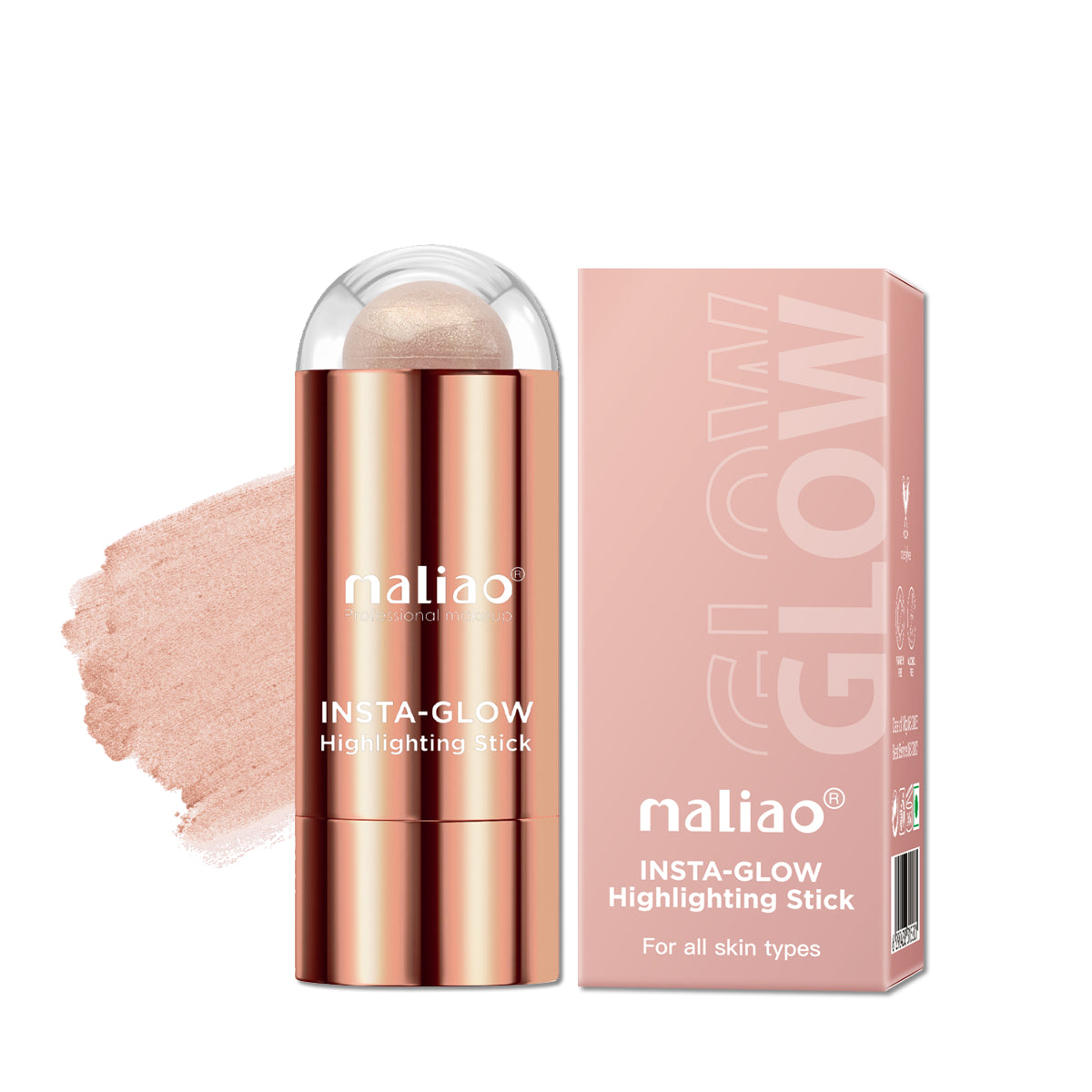 Maliao, DewySkin, LuminousComplexion, HighlighterStick, RadiantGlow, MakeupEssentials, HighlightingStick, InstaGlow,